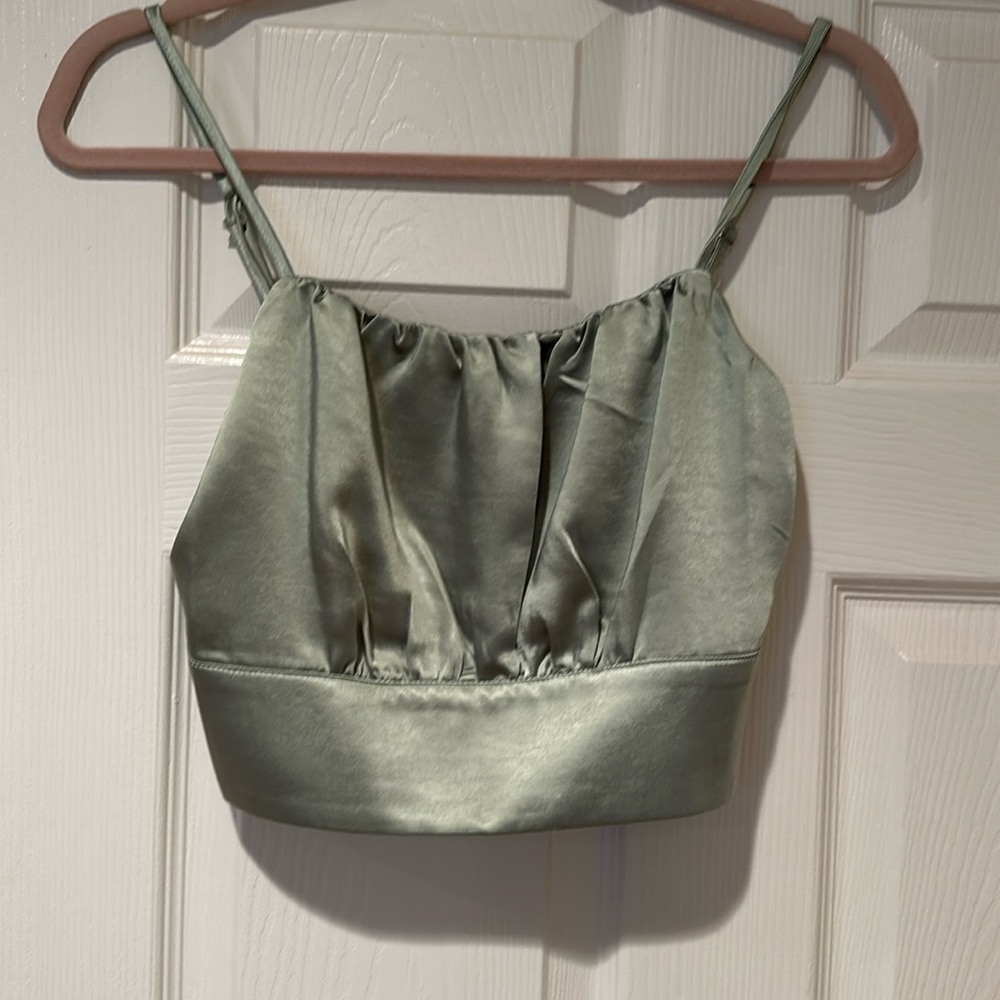 Sage green top